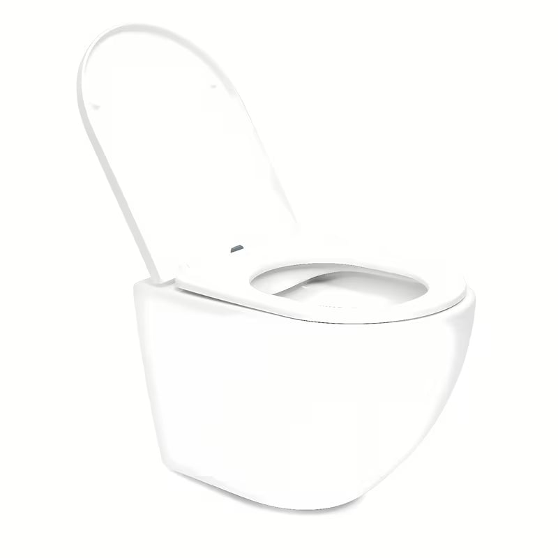 Biała miska WC wisząca SAT z technologią Rimless bez układu spłukującego i deską z soft Close