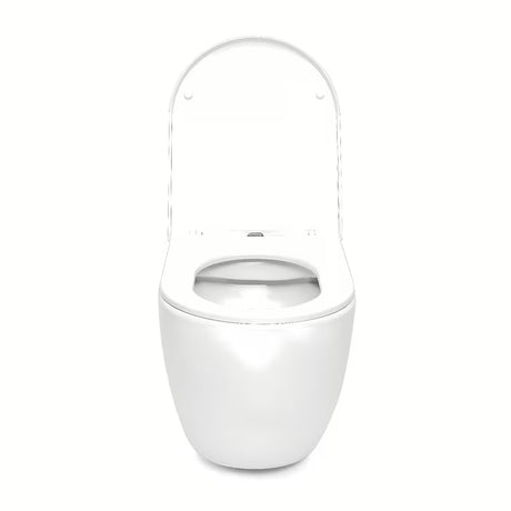 Biała miska WC wisząca SAT z technologią Rimless bez układu spłukującego i deską z soft Close