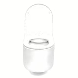 Białe miska WC wisząca SAT z bezkołnierzowym spłukiwaniem Rimless i deską soft Close.