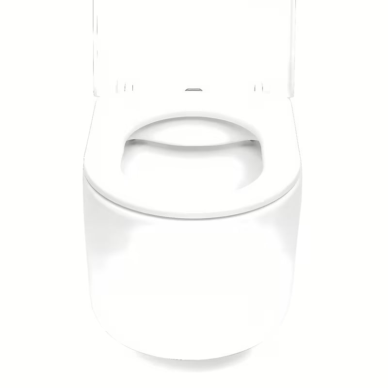 Białe miska WC wisząca SAT z bezkołnierzowym spłukiwaniem Rimless i deską soft Close.