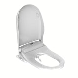 Białe deska myjąca SAT z pilotem, podgrzewaniem i funkcją suszenia ciepłym powietrzem.