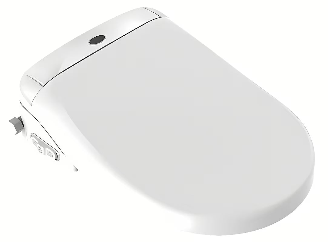 Białe deska myjąca SAT z pilotem, podgrzewaniem i funkcją suszenia ciepłym powietrzem.