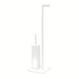 Wolnostojący  SZCZOTKA do Wc SAT z metalu w matowej bieli o geometrycznym designie