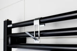 Chromowany metalowy haczyk SAT Chrome pro do zawieszenia na grzejnik łazienkowy z ochronną taśmą 3M