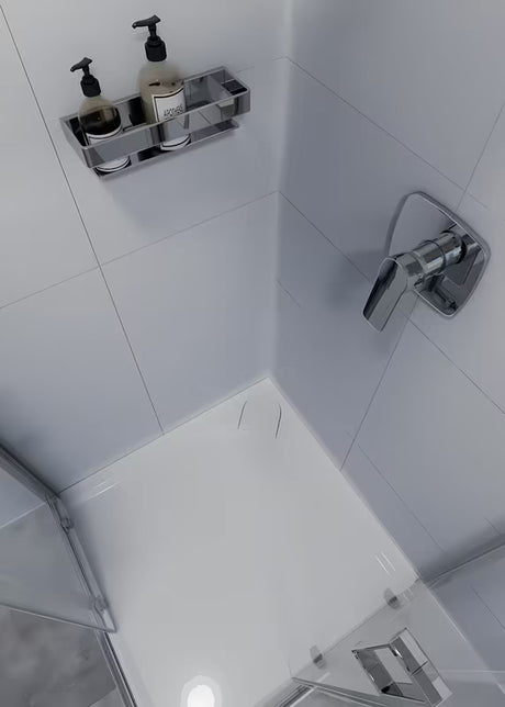 Chromowana ścienna półka SAT Chrome z litego mosiądzu do prysznice i łazienki