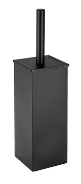 Wolnostojący  czarna SZCZOTKA do Wc SAT o minimalistycznym wzornictwie i z silikonową szczotką