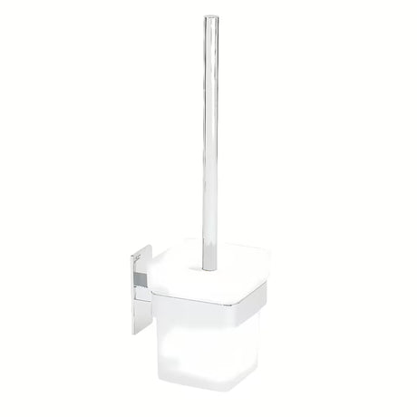 Chromowana SZCZOTKA do Wc SAT ze stali nierdzewnej pro, montaż na klej bez wiercenia