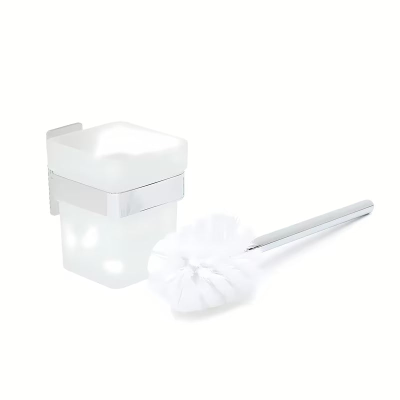 Chromowana SZCZOTKA do Wc SAT ze stali nierdzewnej pro, montaż na klej bez wiercenia