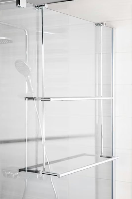Chromowany wiszący uchwyt na ręczniki SAT Chrome pro Walk-in oraz szklanych kabin prysznicowych