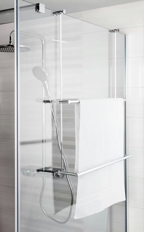 Chromowany wiszący uchwyt na ręczniki SAT Chrome pro Walk-in oraz szklanych kabin prysznicowych