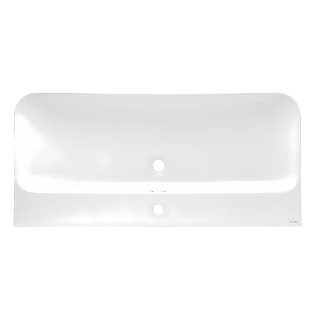 Meblowe ceramiczna umywalka SAT Fusion 100,6x46,3 cm w kolorze biały mat z centralnym otworem na baterię.
