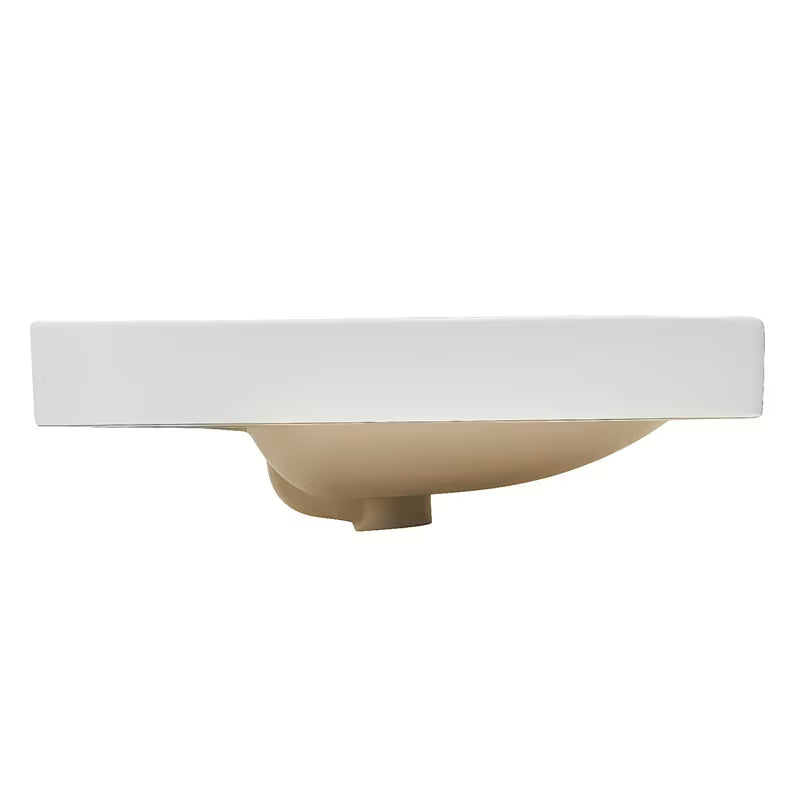 Meblowe ceramiczna umywalka SAT Fusion 100,6x46,3 cm w kolorze biały mat z centralnym otworem na baterię.