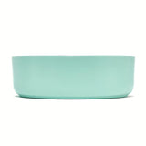 Okrągła ceramiczna umywalka nablatowa  SAT Mood w kolorze miętowy mat bez otworu na baterię i bez przelewu.