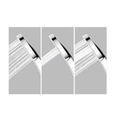 Zestaw prysznicowy SAT Chrome ze słuchawką prysznicową z 3 strumieniami, drążkiem prysznicowym i białą szklaną półką