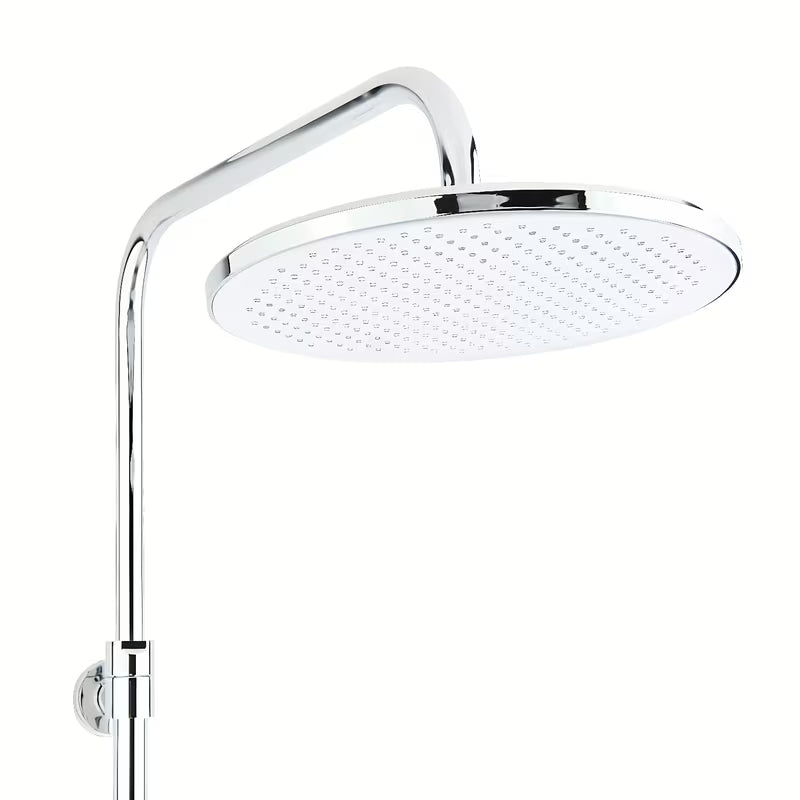 System prysznicowy SAT Chrome z baterią termostatyczną, z deszczownicą 25 cm i słuchawką prysznicową z trzema strumieniami.