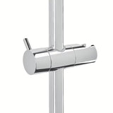 Chromowany termostatyczny system prysznicowy SAT z deszczownicą 32 × 21 cm i rączką prysznicową.