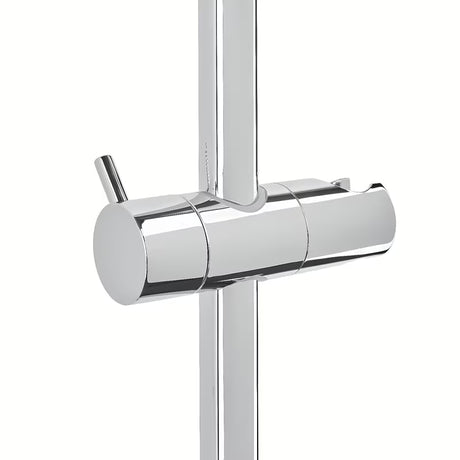 Chromowany termostatyczny system prysznicowy SAT z deszczownicą 32 × 21 cm i rączką prysznicową.