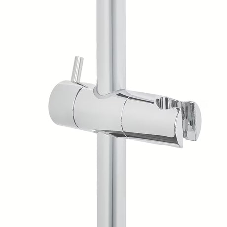 Chromowany termostatyczny system prysznicowy SAT z deszczownicą 32 × 21 cm i rączką prysznicową.