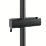 Matowoczarny termostatyczny system prysznicowy SAT z deszczownicą 32×21 cm i słuchawką prysznicową