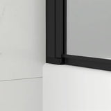 Parawan nawannowy SAT 150x80 cm z przezroczystym szkłem i czarnym matowym profilem