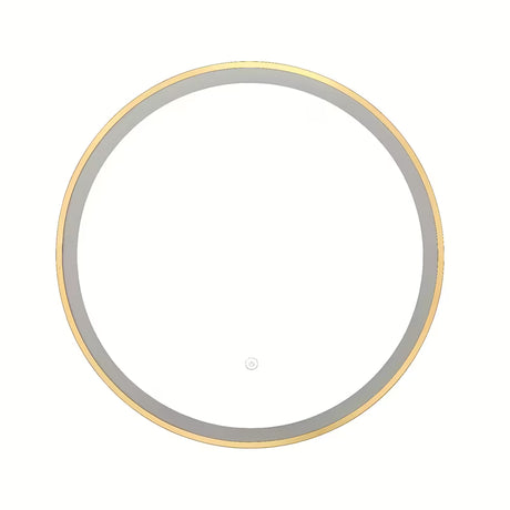 Okrągłe LUSTRO led SAT w złotym kolorze, średnica 60 cm, z sensorem i stopień ochrony IP44.