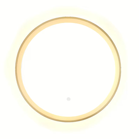Okrągłe LUSTRO led SAT w złotym kolorze, średnica 60 cm, z sensorem i stopień ochrony IP44.