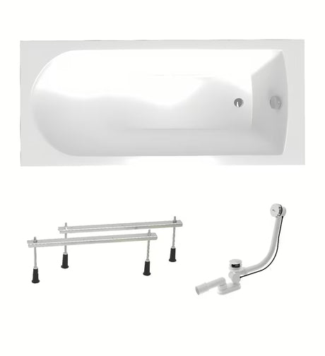 Prostokątna wanna akrylowa SAT Savero Plus 170 x 75 cm pro w wersji lewej i prawej