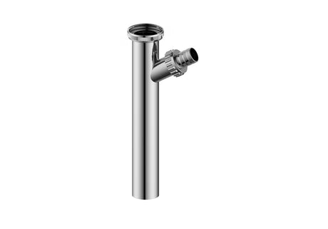 Chromowany element syfonu z odejściem 19 mm i zakończeniem nakrętką 5/4"