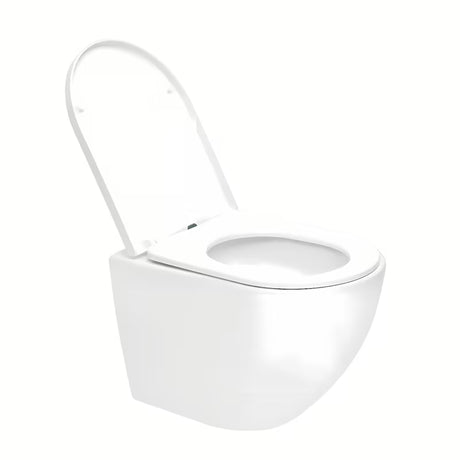 Zestaw WC podtynkowy SAT Fusion z systemem spłukiwania wirowego i przyciskiem spłukującym w kolorze gun metal mat.