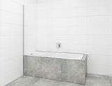 Stała parawan nawannowy SAT Chrome 150x80 cm z profilem chrom i szkłem z powłoką EasyClean.
