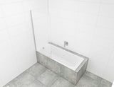 Stała parawan nawannowy SAT Chrome 150x80 cm z profilem chrom i szkłem z powłoką EasyClean.