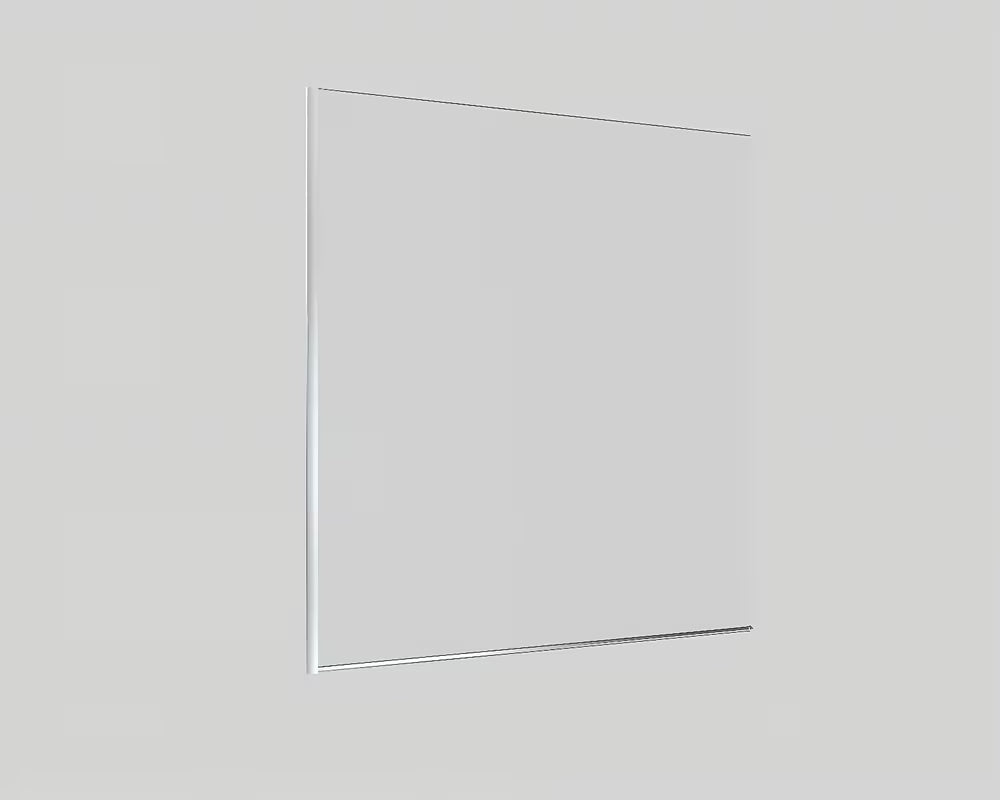 Stała parawan nawannowy SAT Chrome 150x80 cm z profilem chrom i szkłem z powłoką EasyClean.