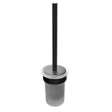 Ścienna SZCZOTKA do Wc SAT Simply R w wykończeniu PVD Gun Metal z pojemnikiem z mlecznego szkła.