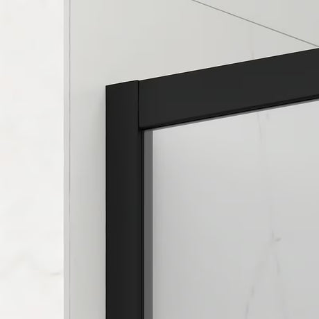 Kabina prysznicowa prostokątna SAT Tex BB 140x90 cm z czarnymi profilami i przezroczystym szkłem