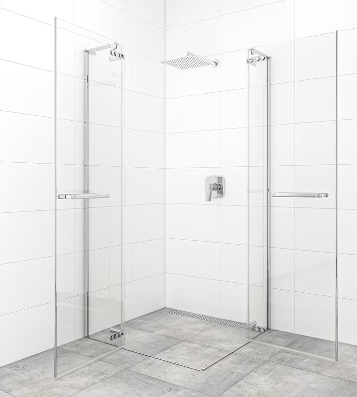 SAT Tgd New drzwi prysznicowe 100 cm w chromie, z przezroczystym szkłem i otwieraniem wahadłowym