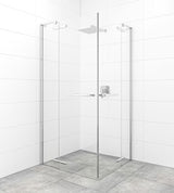 Drzwi prysznicowe uchylne drzwi prysznicowe SAT TGD New 90 cm w wykończeniu chrome z przezroczystym szkłem bezpiecznym