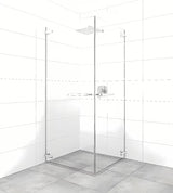 Kabina prysznicowa prostokątna SAT TGD New 100x90 cm w połyskującym chromie, z przezroczystym szkłem i powłoką Easyclean.