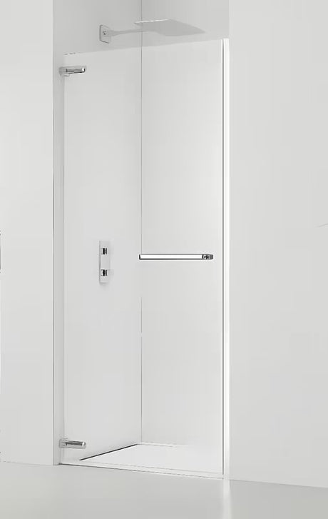 Bezramowe drzwi prysznicowe SAT TGD New 100 cm do wnęki w chromie połysk z przezroczystym szkłem