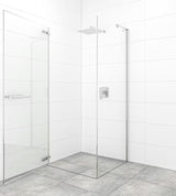 Uchylne drzwi prysznicowe SAT TGD New 80 cm w chromie połysk, ze szkłem transparentnym i powłoką Easyclean.
