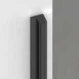Bezramowe drzwi prysznicowe SAT TGD New 80 cm w kolorze czarny mat z przezroczystym szkłem i powłoką Easyclean.