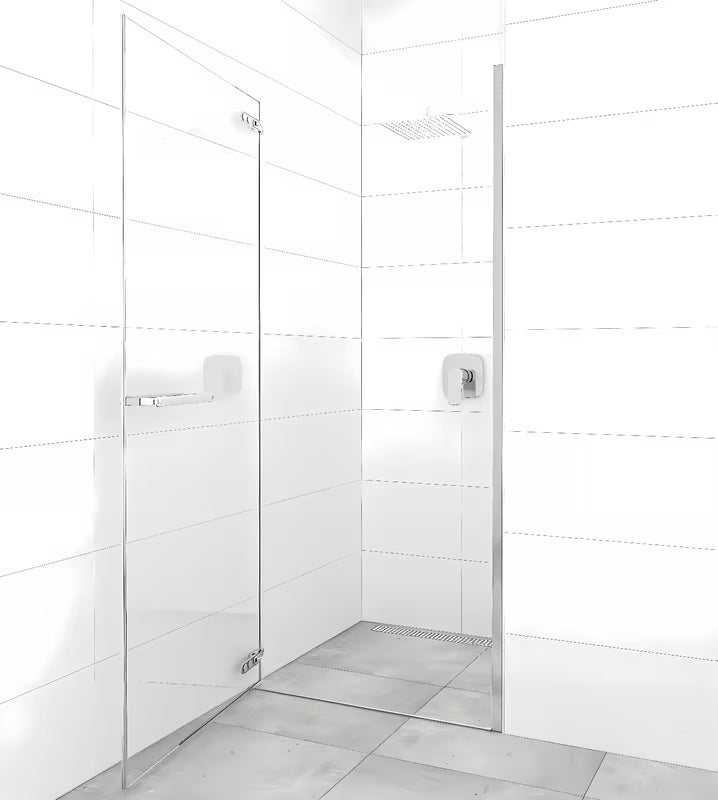 Drzwi prysznicowe SAT Tgd New 90 cm do wnęki w błyszczącym chromie z przezroczystym szkłem