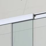 Parawan nawannowy SAT Vision 140x120 cm z chromowanym profilem i przezroczystym szkłem pro kąpiel pod prysznicem w wannie.