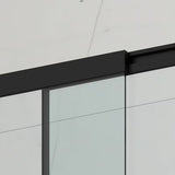 Przesuwna parawan nawannowy SAT Vision 140x120 cm z czarnym profilem i przezroczystym szkłem