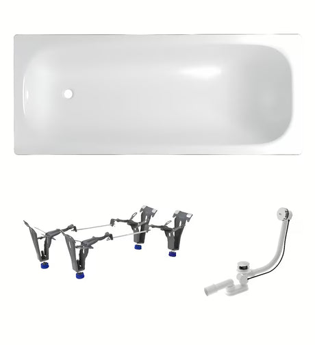 Wanna prostokątna SAT Vivien 170x75 cm ze stali emaliowanej pro w wersji lewej i prawej