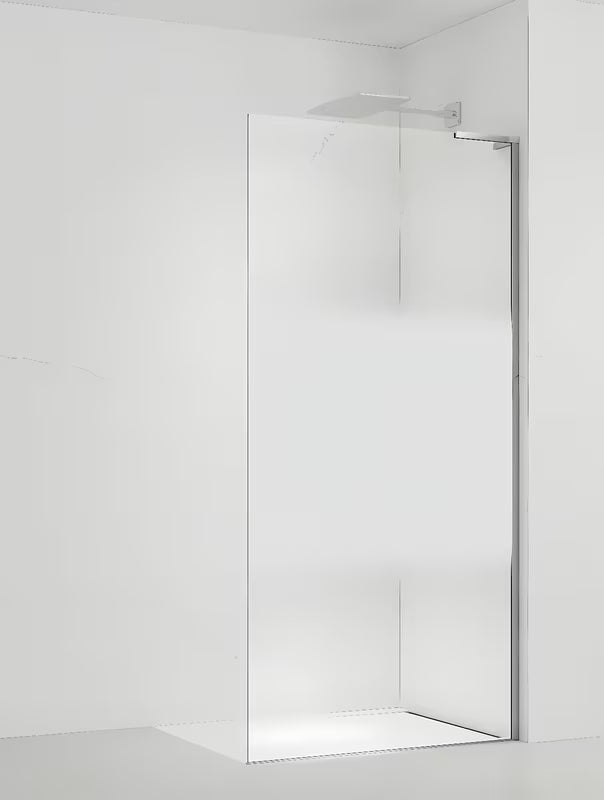Walk-in ścianka prysznicowa SAT Walk-in 100 cm w chromie, ze szkłem transparentnym i pasem intymnym
