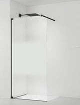SAT Walk-in ścianka prysznicowa Walk‑in- 110x200 cm ze szkłem transparentnym i czarnymi profilami
