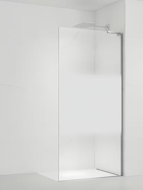 Ścianka prysznicowa Walk-in SAT Walk-in 110 cm w chromie, z przezroczystym szkłem i pasem intymności