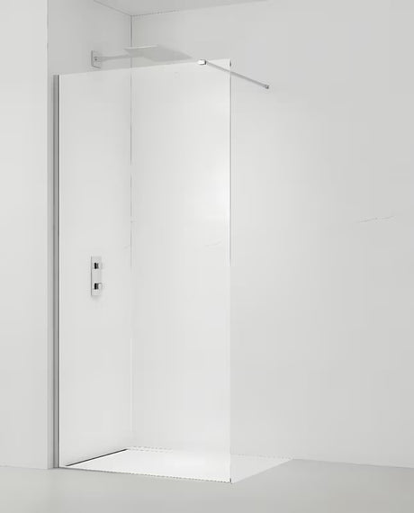SAT Walk-in ścianka prysznicowa Walk‑in- 110 cm z przezroczystym szkłem i chromowanymi profilami