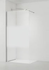 Walk-in ścianka prysznicowa SAT Walk-in 120 cm w chromie z przezroczystym szkłem i pasem intymności
