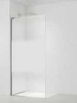 SAT Walk-in ścianka prysznicowa Walk‑in- 120 cm w chromie, ze szkłem transparentnym i pasem intymnym